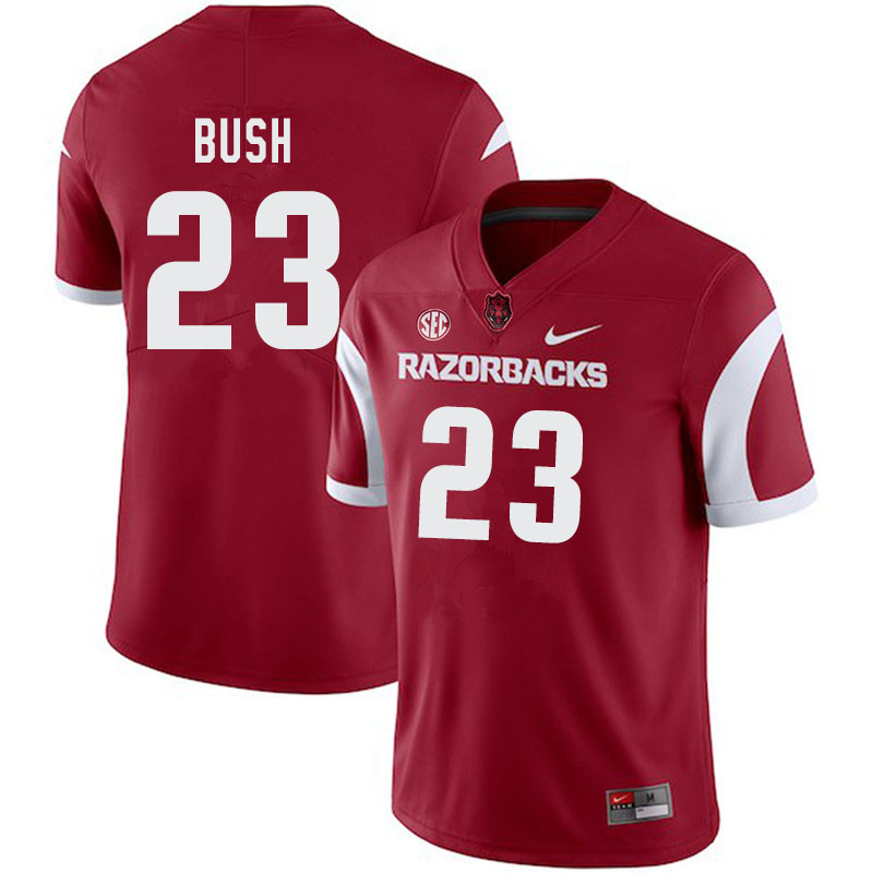 Men #23 Devin Bush Arkansas Razorbacks College Football Jerseys-Cardinal - Click Image to Close